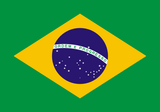 De officiële vlag voor het land Brazilië