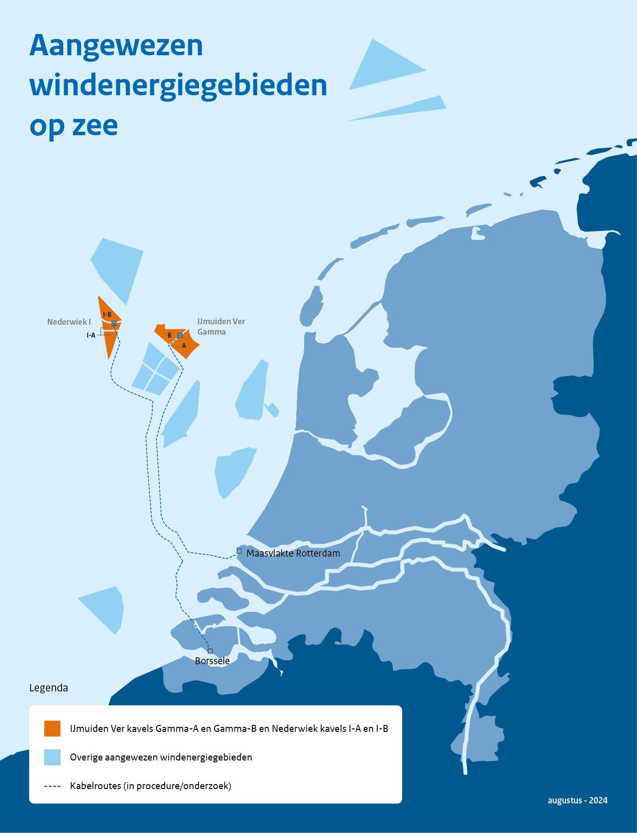 Kaart met locaties windparken