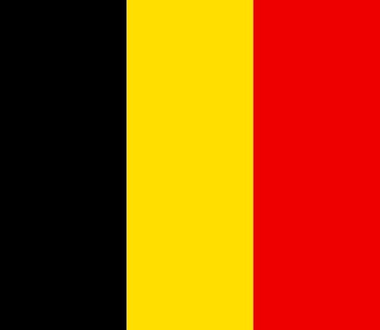 De officiële vlag voor het land België