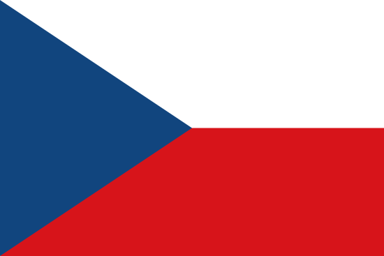 De officiële vlag voor het land Tsjechië