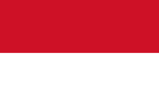 De officiële vlag voor het land Indonesië