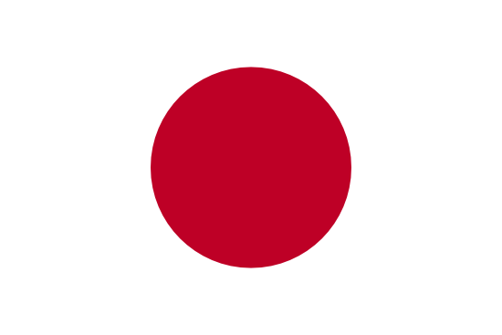 De officiële vlag voor het land Japan