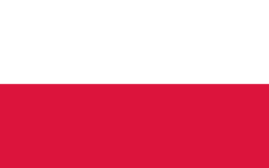 De officiële vlag voor het land Polen