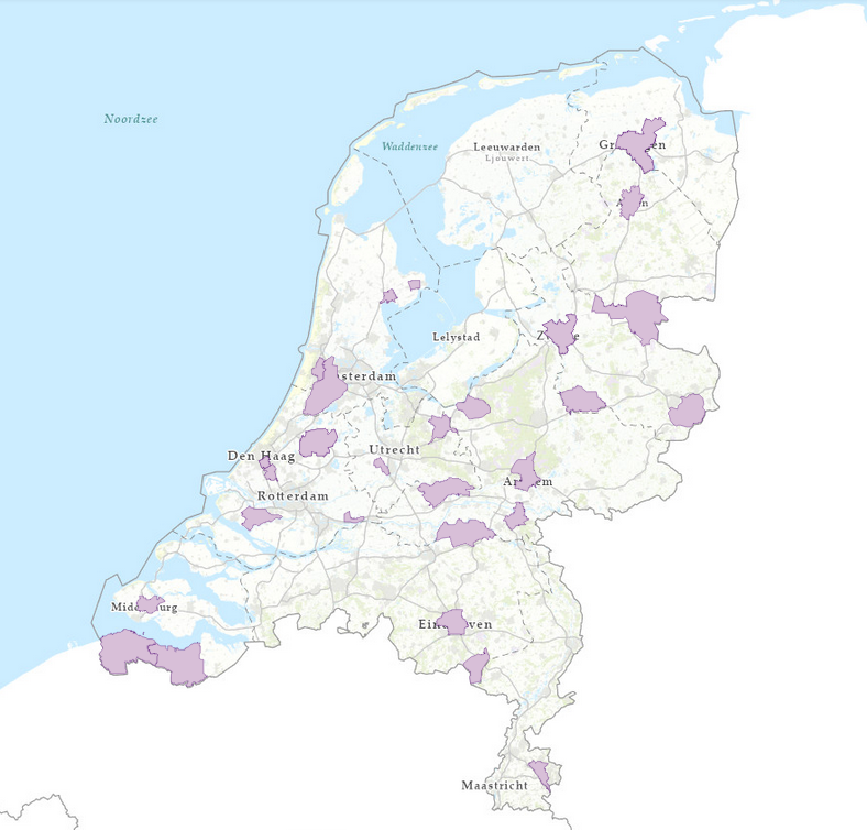 viewer kaart nederland met inzet expertteam woningbouw